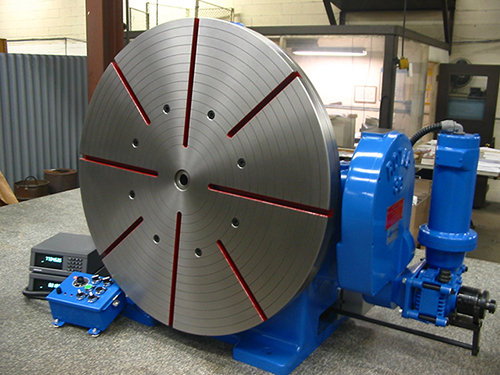 A recently repaired and rebuilt rotary grinding table