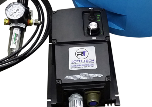 A rotary grinding table machine with a magnetized table top