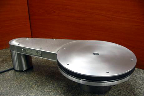 A rotary grinding table engineered to function under water